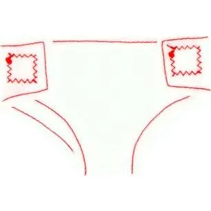 My Beautiful Dollsroom Puppenwindeln Stoff auf Karte 2 Stück (32890020)