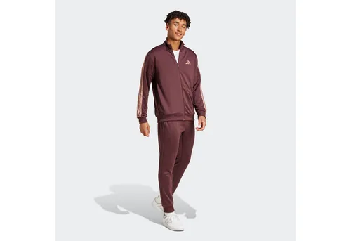 adidas Sportswear Trainingsanzug 3-STREIFEN FRENCH TERRY (2-tlg), zweiteiliges Set, aus French-Terry-Material, mit Rippdetails