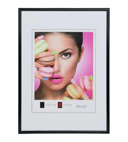 IDEAL TREND Photo Style Kunststoff Bilderrahmen Fotorahmen Wanddeko Collage Foto Poster: Farbe: Schwarz | Format: 13x18