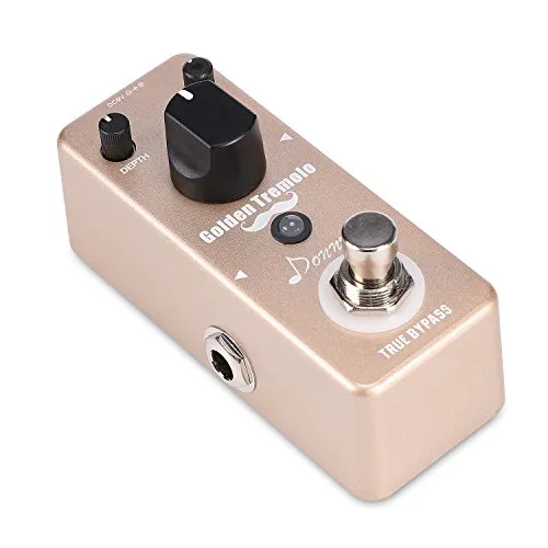 Donner Golden Tremolo Gitarren-Effektpedal – Tremolo-Pedal, analoges Tremolo-Effektpedal für E-Gitarre und Bass True Bypass