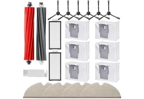 VERCO Reinigungsbürsten-Set Reinigungskit für Roborock, Q5 Pro Plus, Q8 Max, Q8 Max Plus, (21-tlg), Ersatz Teile Set Wartungskit Filter Seitenbürste Zubehör Bürste