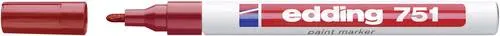edding 750 Lackmarker - rot in rot von edding
