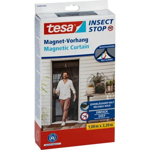 Tesa Fliegengitter Magnetvorhang 1,0x2,20m anthrazit 55394