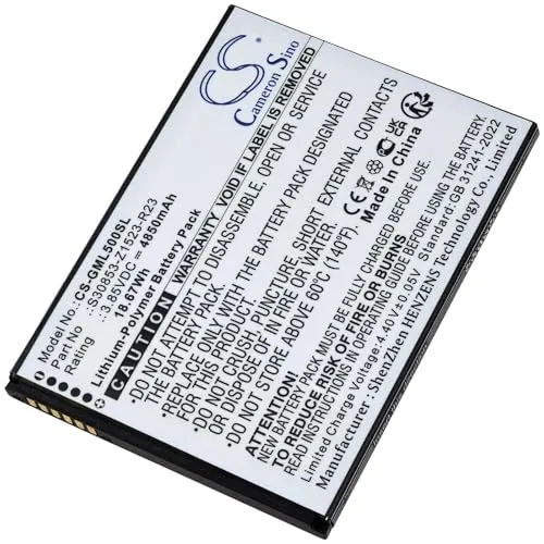 Gigaset GS5 GS5 Lite Akku, 4850mAh - Hochwertiger Li-Polymer Akku für Gigaset GS5 und GS5 Lite. Hohe Kapazität von 4850mAh für langanhaltende Nutzung. Ideal für Zuhause und unterwegs. Einfache Handhabung beim Austausch.
