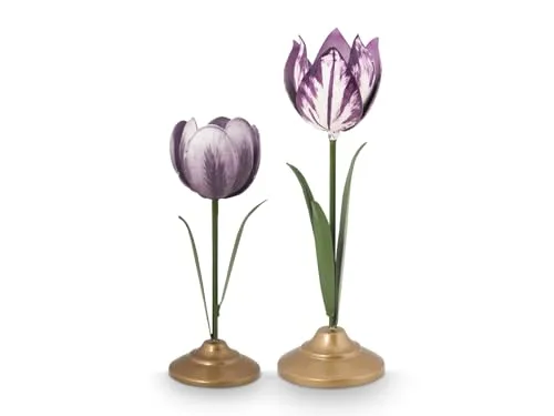 Pip Studio Metal Lilac Kerzenständer Set2 - Nussknacker - Hochwertige Metallkerzenständer in zarter Lilafarbe, ideal für elegante Tischdekorationen und besondere Anlässe.