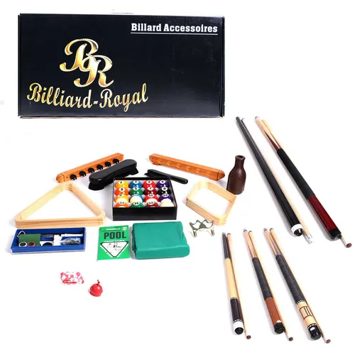 Billard Zubehör Set hochwertig mit Billiard Queue Billardkugeln Brücke uvm.