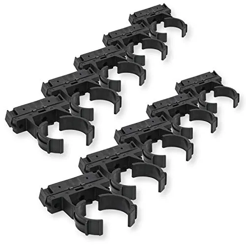 PVC Fitting Rohrschelle Ø 47-51mm Rohr-Clips Rohrklemme Rohrhalterung für PVC Rohr und PVC Schlauch, Qualität aus Europa, Menge: 10 Stück