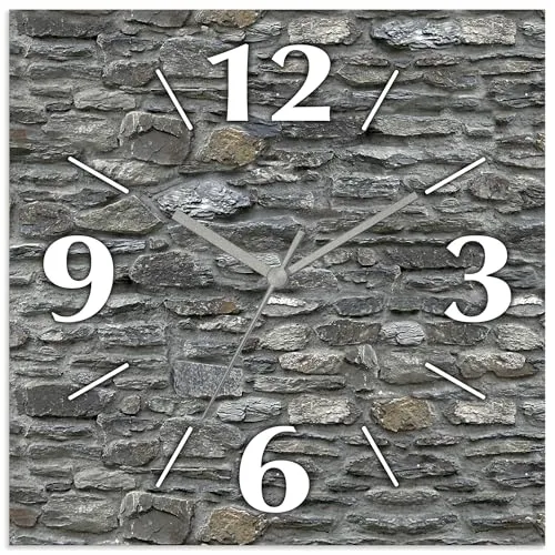 ARTLAND Wanddeko Wanduhr - Lautlose Alu Funkuhr 30x30 cm - Wanduhren: Geräuschloses Uhrwerk für entspannte Räume, modernes Design aus Aluminium, ideal für Wohnzimmer, Schlafzimmer und Büro. Made in Germany.
