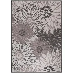 Novel Outdoorteppich Floral, Grau, 160x230 cm – Pflegeleicht und Stilvoll - Der elegante Novel Outdoorteppich in Grau (160 x 230 cm) besticht durch sein modernes Blätter-Motiv und ist ideal für den Innen- und Außenbereich. Pflegeleicht und langlebig, bringt er frischen Wind in Ihr Zuhause.