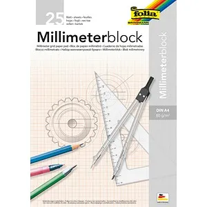 folia Millimeterblock DIN A4 Millimeter, 1 Block