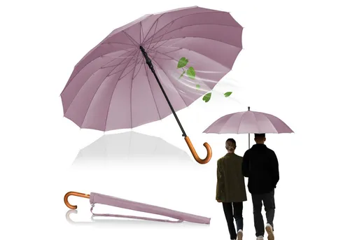 Logan & Barnes Stockregenschirm Edinburgh, Gummierte Spitze in pink von Logan & Barnes