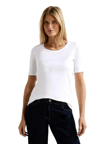 Cecil Damen Lena T Shirt, Weiß (White 10000), M EU von CECIL