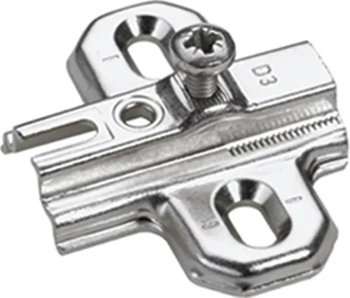 Möbel-Kreuzmontageplatte,Distanz 5mm,SlideOn 2006, 1079224, vernickelt