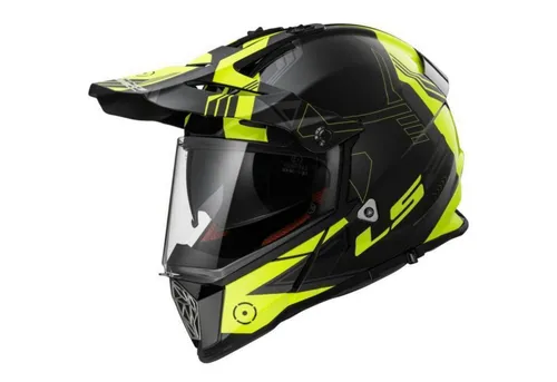 LS2 Motorradhelm LS2 Pioneer MX436 Trigger schwarz / neongelb (1er Set)
