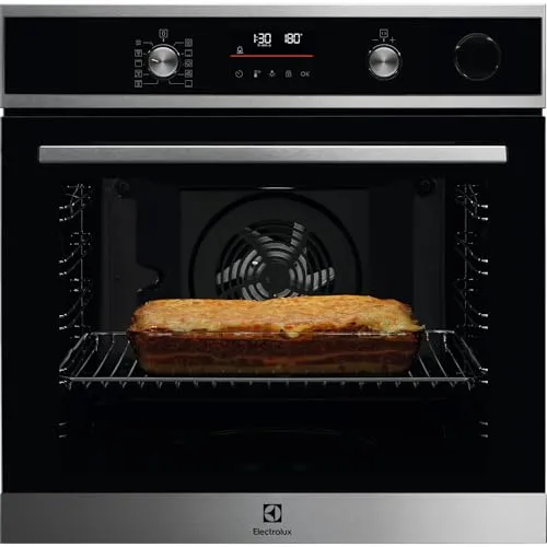 Electrolux Dampfgarer EOC6H77X, Serie 600, 60 cm, Einbau, SenseCook mit SteamCrisp, Aqua Cleaning-Funktion, Pizza-Funktion, Fassungsvermögen 72 l, LED-Display, schnelles Aufheizen