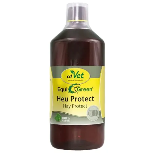 EquiGreen Heu Protect (1L) - Innovative Lösung zur Verbesserung von Heu. Reduziert Staub und sorgt für eine einfache Anwendung. Ideal für die optimale Pflege von Pferden.