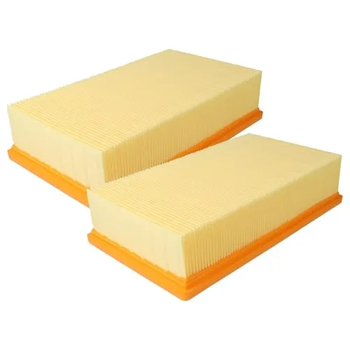 vhbw 2X Flachfaltenfilter kompatibel mit Dewalt D27902, D27902 / M, D27900, D27901 Staubsauger - Filterelement
