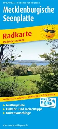 Mecklenburgische Seenplatte: Radkarte mit Ausflugszielen, Einkehr- & Freizeittipps, wetterfest, reissfest, abwischbar, GPS-genau. 1:100000 (Radkarte / RK)