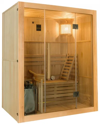 Traditionelle Finnische Sauna für 3 Personen – Komplettpaket von Harvia
