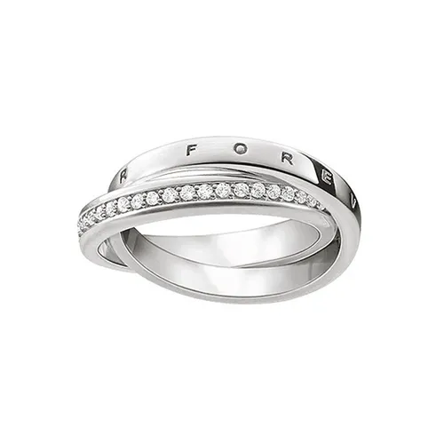 Thomas Sabo Damen Ring Forever Together 925 Sterling Silber TR2099-051-14 - Ringe für Damen, hochwertiger 925er Sterlingsilber-Ring mit funkelndem Design, ideal als individuelles Geschenk für besondere Anlässe.
