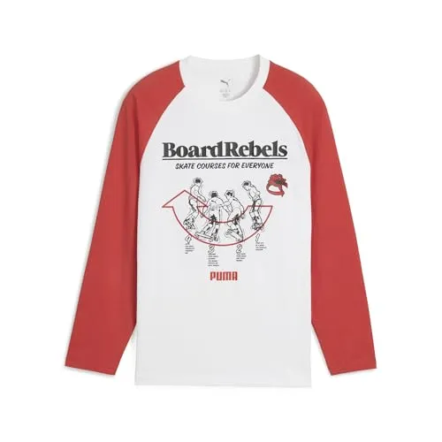 PUMA Jungen MID90S Longsleeve Tee B T-Shirts, PUMA White, 152