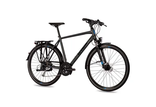 Airtracks Herren Trekking Fahrrad 28 Zoll TR.2845 - Schwarz Matt - Hochwertiges Trekkingrad mit Shimano 27 Gang Alivio Schaltung, hydraulischen Scheibenbremsen und robusten Continental Reifen für optimale Sicherheit und Komfort. Ideal für Abenteuer und Alltag.
