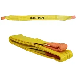 HEDEF HALAT 3 Tonnen 300kg Hebebänder Hebeschlinge Bandschlinge Hebegurt Krangurt Hebeband, Abschleppgurt Polyestergurt mit Endschlaufen gelb 1.5 m