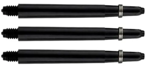 Bull's Nylon UK Shafts, Schwarz, Länge INTB 40mm,+Shaftring, 1 Satz (3 Stück)