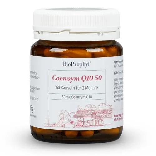 BioProphyl® Coenzym Q10 50-50 mg Coenzym Q10 fermentativ mit Magnesium und Vitamin B1-60 pflanzl. Kapseln für 2 Monate - 100% vegan