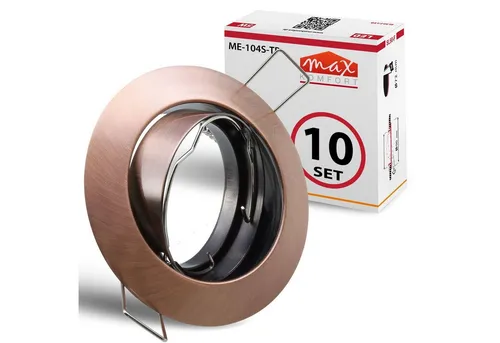 Maxkomfort Einbauleuchte 104S-TP rund schwenkbar - Lampen: Elegante Einbauleuchte mit schwenkbarem Design für gezielte Lichtlenkung, ideal für individuelle Raumgestaltung.