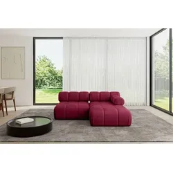 ALTDECOR Razon-L1 Modulares Ecksofa in Bordeauxrot in rot von ALTDECOR