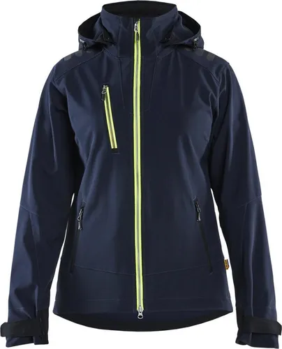 Blåkläder Softshelljacke Damen - Vielseitige Softshell Jacke - Moderne Softshell Jacke für Damen mit femininem Schnitt, verstellbarer Kapuze und robusten Reißverschlüssen. Ideal für aktive Tage, bietet sie hohen Tragekomfort und Bewegungsfreiheit.