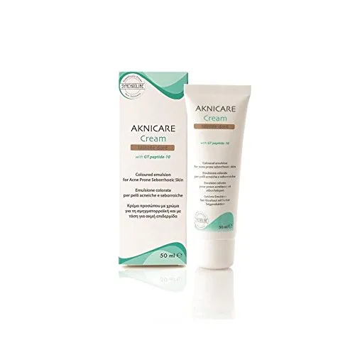 Synchroline - Aknicare Cream Teintée Getönte Gesichtscreme 50 ml Anti-Unreinheiten für fettige und unreine Haut mit Salicylsäure, Zinklaktat und Hyaluronsäure, Made in Italy
