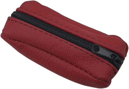 Kleine Rindleder Schlüsseltasche Schlüsseletui Schlüsselmäppchen Rot