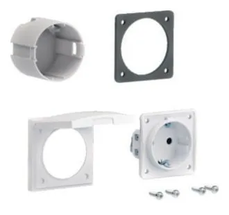 Hager ZY02SD Bestückungspaket mit Schuko-Steckdose von Hager