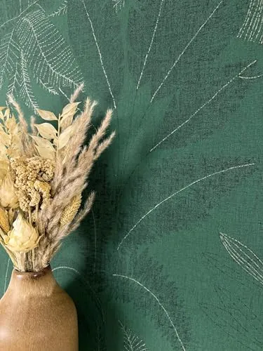 Newroom Tapete Grün Vliestapete Dschungel - Mustertapete Modern Dunkelgrün Silber Pflanzen Blätter Blumentapete Tropisch Dschungeltapete Tropisch inkl. Tapezier-Ratgeber