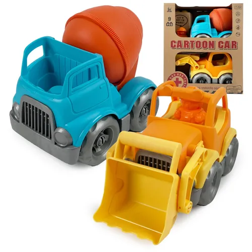 Sandspielzeug Bagger & Betonmis aus nachhaltigem Bio-Kunststoff Bioplastik