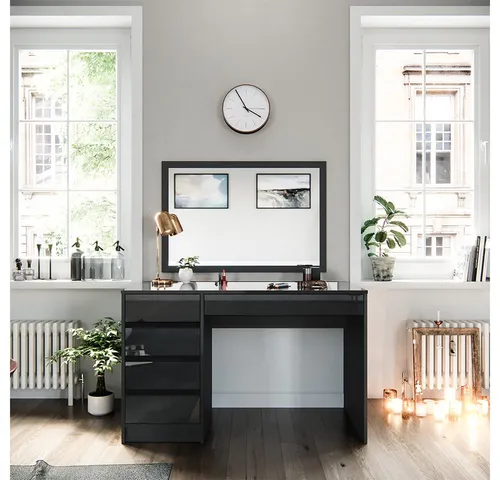 Vicco Schminktisch Sherry Anthrazit Hochglanz von Vicco
