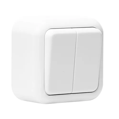 Aufputz Serienschalter für trockene Räume, reinweiß, IP20, 10 A/250 V~