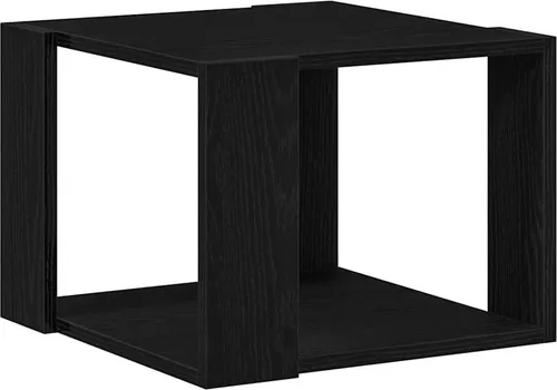 vidaXL quadratischer minimalistischer Couchtisch in schwarzer Eiche