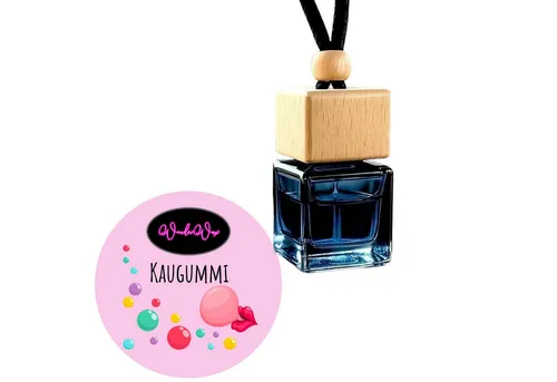 WonderWax Raumduft WonderWax® Auto Duft Quadrat Schwarz braun 8 ml, (Kaugummi), Duftrichtung: Kaugummi