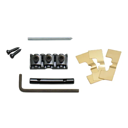 Göldo Lock Nut Gotoh 41mm Schwarz - 41mm Klemmsattel in Schwarz für Floyd Rose und ähnliche Tremolo-Systeme. Robuste Bauweise für zuverlässige Stimmstabilität und einfache Montage.