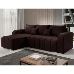 Velvet Ecksofa L-Form 245 x 86 x 147 cm mit Schlaffunktion