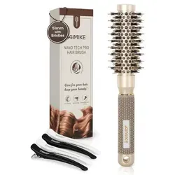 Rundbürste mit Wildschweinborsten 25mm - Volumen & Glanz für Ihr Haar - Ergonomische Rundbürste mit Wildschweinborsten für schnelles Trocknen und weniger Frizz. Ideal für kinnlanges Haar und Ponyfrisuren – für ein glänzendes Styling-Ergebnis!