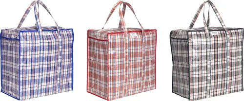 Josephine Osthoff robuste Aufbewahrungstasche bis 20kg, wasserabweisend und strapazierfähig für Umzug, Einkaufstasche mit Reißverschluss, Wäschesack für Kleidung, Decken, Kissen