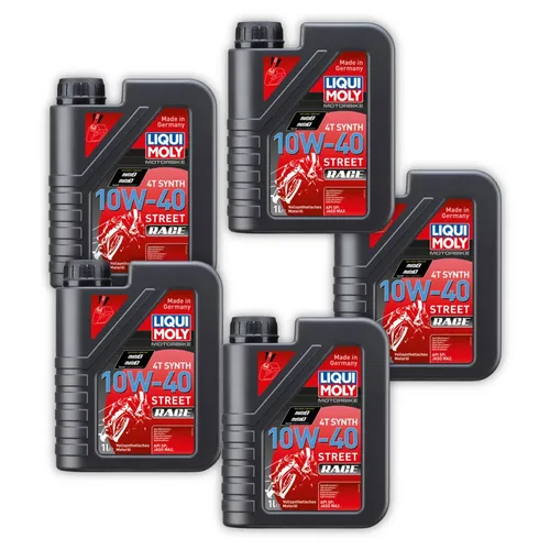 5x Motoröl LIQUI MOLY 20753 Motorbike 4T Synth 10W-40 Street Race Motorrad 1
