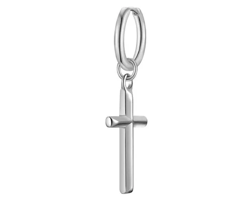 True Rebels Paar Creolen TR337 (1-tlg) mit Kreuz - Entdecke den einzigartigen Männerschmuck von True Rebels! Diese Kreuz-Creole aus robustem Edelstahl ist der perfekte Begleiter für jedes Abenteuer und lässt sich dank des praktischen Klappverschlusses leicht an- und ablegen.