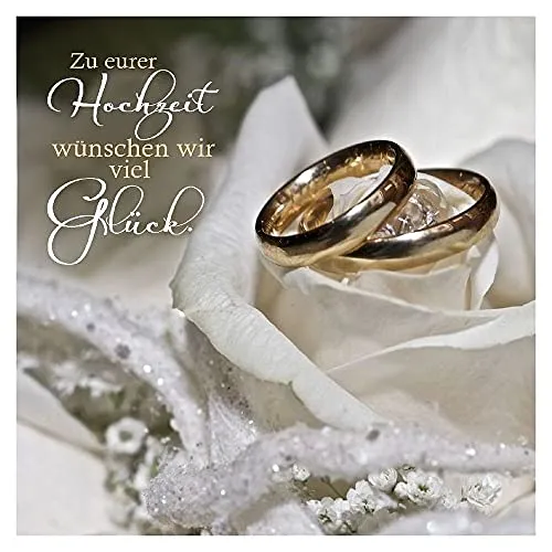 Depesche 5326.038 Glückwunsch-Karte zur Hochzeit mit 3D Motiv, Hochzeitskarte, ca. 17 x 17 cm groß, inkl. passendem Umschlag und Innentext