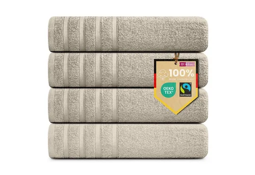 B!HOME Handtücher Set Saunatücher, Duschtücher, Gästehandtücher 100% Baumwolle, (Spar-Set, 4-St), flauschig saugfähig Frottee weich