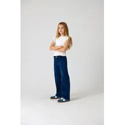 KIDS ONLY Mädchen Kogsylvie Clean Wde Leg DNM Bj13964 Noos Jeanshose - Mädchen-Jeanshose im Fünf-Pocket-Stil, ideal für jeden Anlass, mit praktischem Reißverschluss und Gürtelschlaufen für optimalen Sitz.